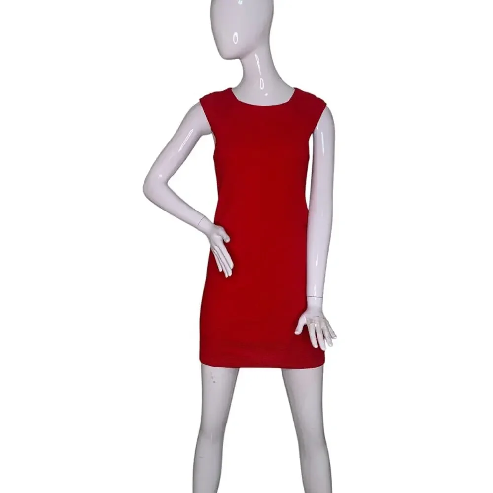 Everly Dress Sleeveless Red Full Lining No Pockets Pullover Size S
